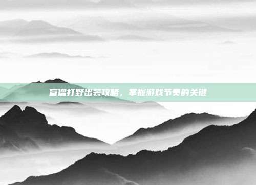 盲僧打野出装攻略，掌握游戏节奏的关键