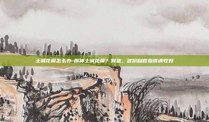 土城花屏怎么办-原神土城花屏？别急，这份自救指南请收好