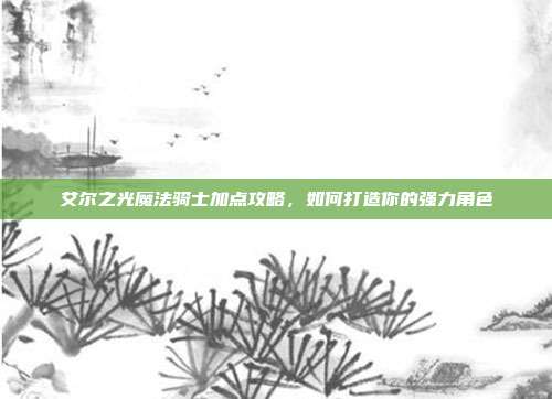 艾尔之光魔法骑士加点攻略,如何打造你的强力角色