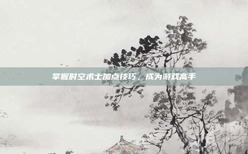 掌握时空术士加点技巧,成为游戏高手