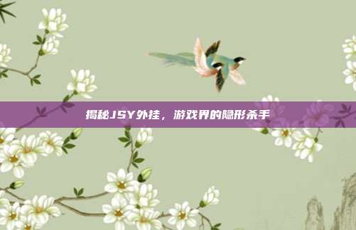揭秘JSY外挂,游戏界的隐形杀手
