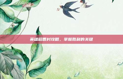 英雄稻香村攻略,掌握胜利的关键