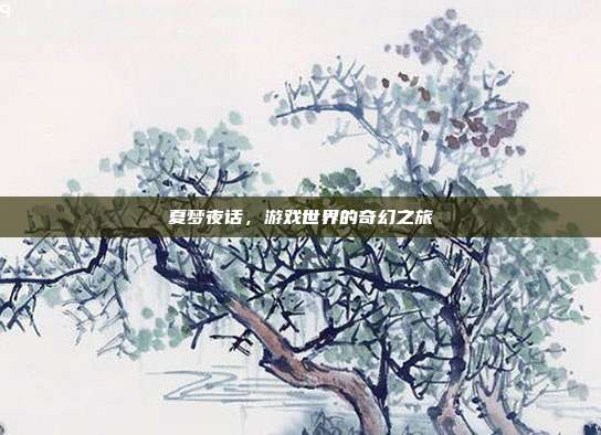 夏梦夜话,游戏世界的奇幻之旅