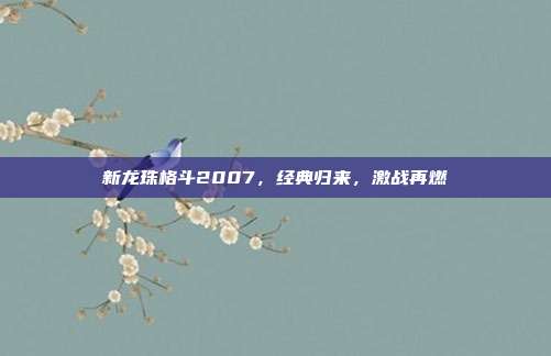 新龙珠格斗2007，经典归来，激战再燃