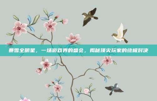 暴雪全明星，一场游戏界的盛会，揭秘顶尖玩家的终极对决