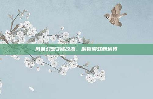风色幻想3修改器，解锁游戏新境界