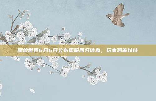 魔兽世界6月6日公布国服回归信息，玩家翘首以待